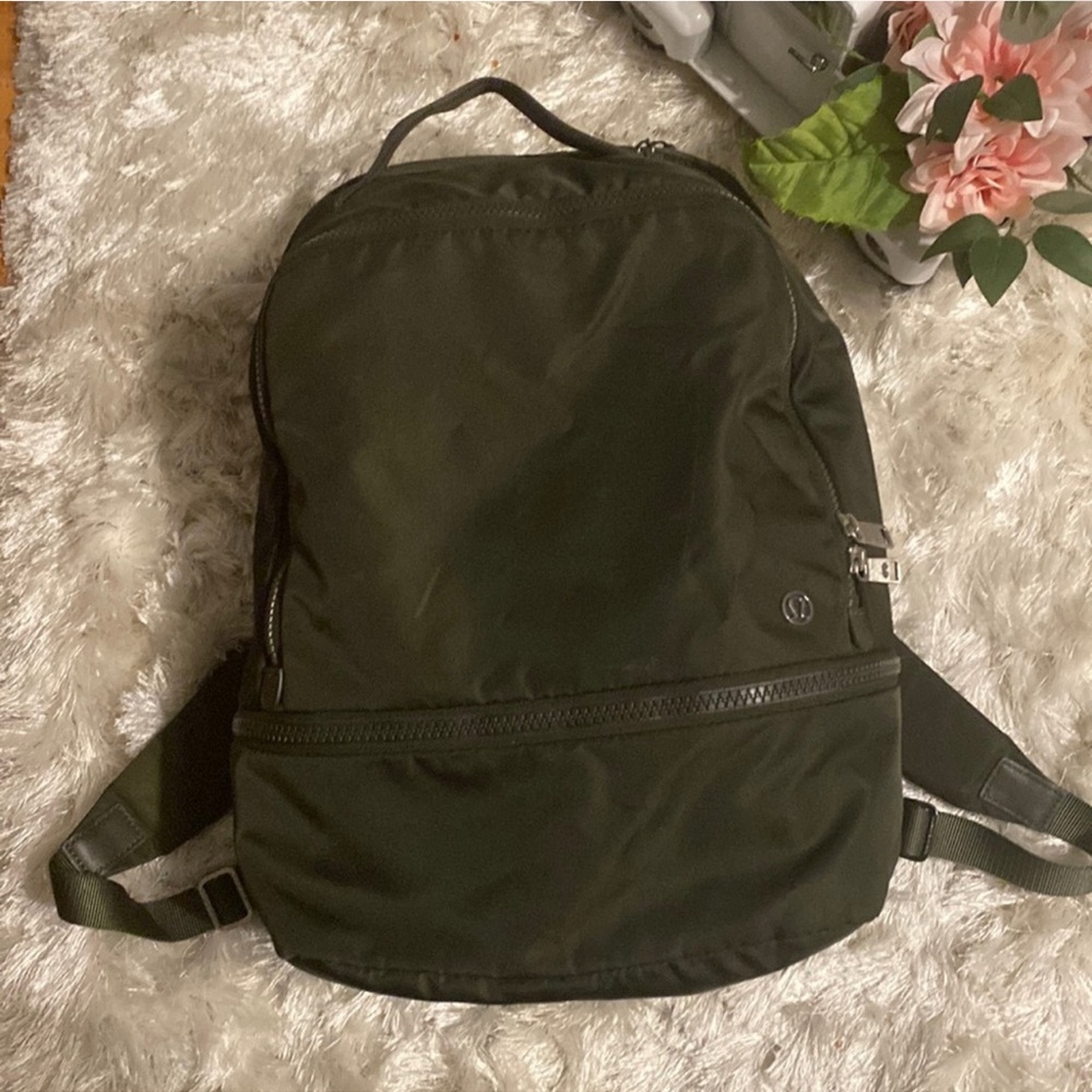 Lululemon Athletica Black Backpack Minimalist Design